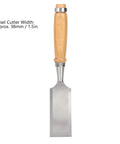 Pro Level Wood Chisel Set With Sturdy Wooden Handles And Razor Sharp Steel Blades Built Tough For smooth carving, 1.5in wide blade.