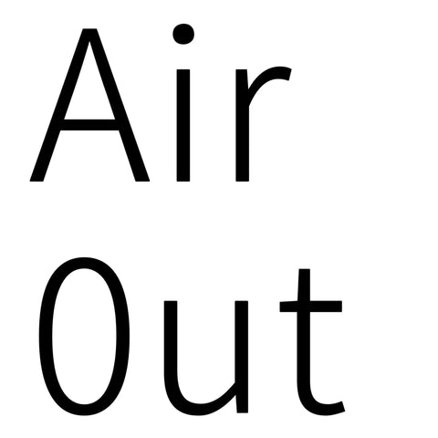 Image displaying the text 'Air Out' related to 220 CFM Stainless Steel Crawl Space Vent Fan With Dual Fans For Foundation Venting Radon Mitigation And Basement Drying Freeze Protection Thermostat Keeps Air Fresh And Dry.