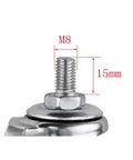 Four Piece Set Furniture Casters With Screw Brake Swivel Wheel M8 Thread Red PVC 38mm Diameter Silent Rolling Castors Detail
