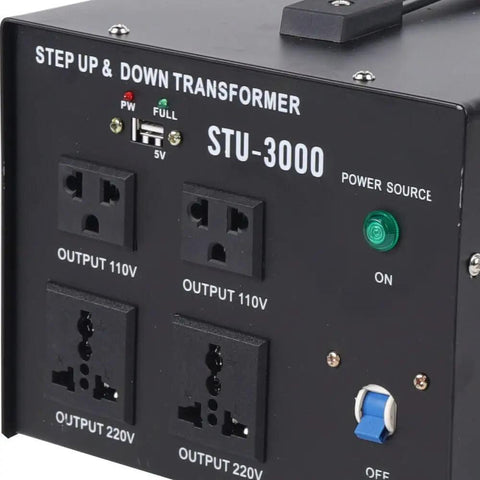 Heavy Duty 3000 Watt Voltage Converter Transformer For Home Shop And On The Go Use Step Up And Step Down Power Transformer 110V To 220V With Circuit Breaker Protection For Electronics And Appliances