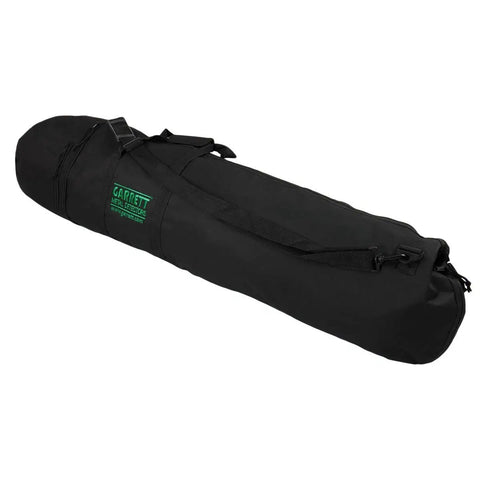 Durable Metal Detector Carry Bag For Fully Assembled Garrett Metal Detector, black leather-like exterior with nylon straps.