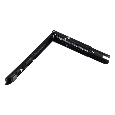 Black Wall Mounted Triangle Folding Workbench Bracket Heavy Duty Steel Built To Last Adjustable 4 8 10 12 Inch Size Options