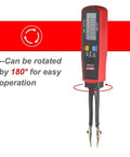 UT116C SMD Tester For Resistors, Capacitors, Diodes, And RCDs With Auto Range LCD shown with 180-degree rotation capability