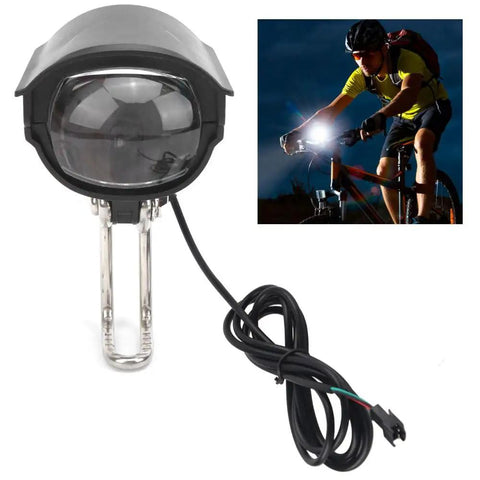 Dual Function 12W E Bike Front Headlight With Built In Horn For Night Rides 36V 48V 60V Compatibility IPX5 Waterproof