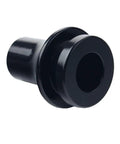 Manual Gear Shift Knob Boot Adapter 12x1.25, Black, billet aluminum with cylindrical design for manual trans cars.