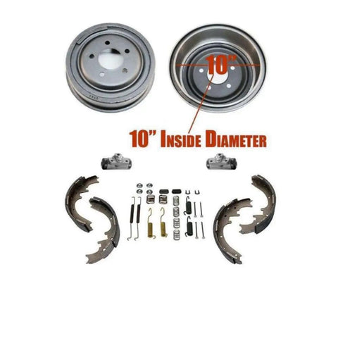 Upgraded Kumeotum Rear Drum Brake Kit With 10 Inch Drums And Shoes For Ford Ranger Plus Mazda B2500 B3000 Full Hardware Set 10in