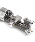 Mini Lathe Machine With 50Mm Chuck And Stepless 0 To 2000 Rpm Speed For Precision Wood And Metalworking Projects, compact metal tool.