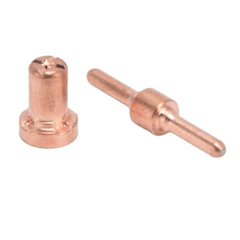 Copper electrode and tip from 65 Piece Plasma Cutting Electrode Tips Kit High Temperature Resistant Ceramic Copper Consumables Replacement