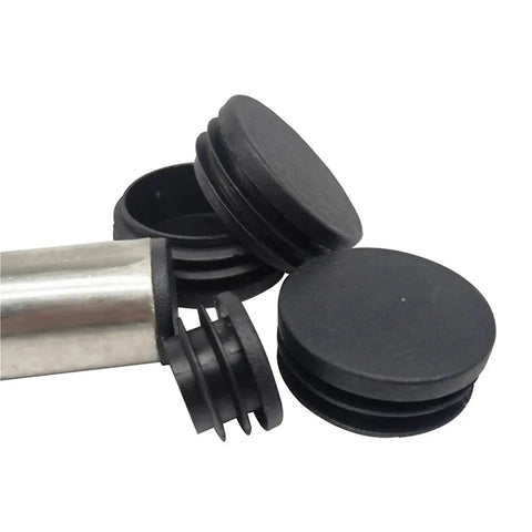 Round Plastic Leveling Feet Black End Plugs Set for Furniture and Equipment Heavy Duty Adjustable Height 10mm to 140mm 50 Pieces