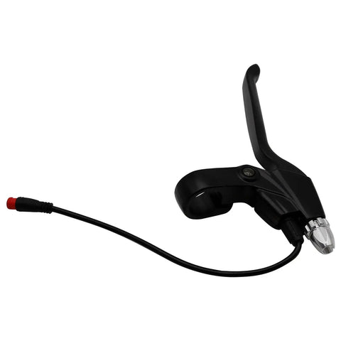 108PDD Ebike Brake Lever Set With 2 Pin Male Levers, black aluminum alloy, single right brake lever with power off cable