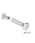 Durable M8x50mm Screw Posts For 3/8 Inch Hole Leather Fasteners Binding Bolts Set Carbon Steel for leather crafting and photo albums.