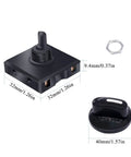 Four Position Rotary Switch With Knob 13A 125V And 10A 250V Three Speed Universal Heater Selector, 32mm Square Mount F034