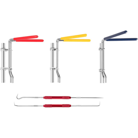 Upgraded 5 Piece Hydraulic Cylinder Seal Installation Tool Kit With Twistor Seal Installers and Pick Set tools displayed