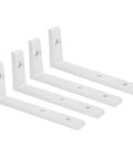 Beefy 6mm Aluminum Corner Braces Set Of 4 L Shaped Right Angle Brackets For Furniture Repair, DIY Projects, Silver Finish
