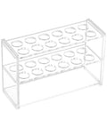 Clear Acrylic Test Tube Rack 12 Socket Display Stand For 10ml Tubes Compact, transparent glass rack for lab use