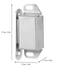 Magnetic Door Catch Stainless Steel 5 Pack For Bathroom And Kitchen Cabinets, Strong Magnetic Closer for sliding doors, size 2.2x1.0x0.6 inch