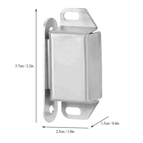 Magnetic Door Catch Stainless Steel 5 Pack For Bathroom And Kitchen Cabinets, Strong Magnetic Closer for sliding doors, size 2.2x1.0x0.6 inch