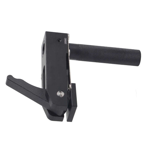 Beefy Bench Dogs Clamp For Woodworking, Aluminum Alloy Body With Stainless Steel Hardware, side view of adjustable clamp