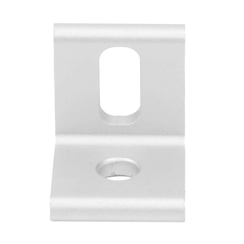 Close-up of Right Angle Corner Brackets 90 Degree Aluminum L Shaped Braces Built Beefy For Quick Connection And Rock Solid Stability