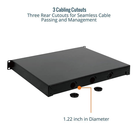 Built Strong 1U Rack Drawer For 19 Inch Server Cabinets Glides Open Easy With Reliable Drop Down Lock Heavy Gauge Cold Rolled Steel Holds Firm Up To 44 Pounds Includes Smart Cable Routing For No Fuss Setup Organization