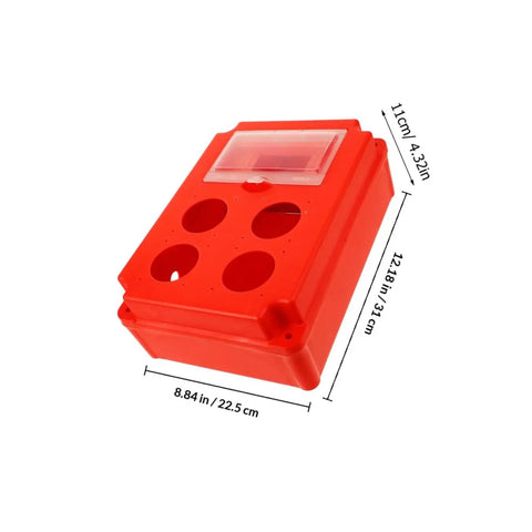 Portable Weatherproof Outdoor Electrical Junction Box With Impact Resistant Plastic Enclosure dimensions visible