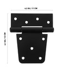 Heavy Duty Furniture Hinges Set In Black Carbon Steel With Screws Gate And Shed Door Hinges Smooth Low Noise Closing