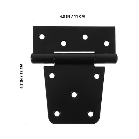 Heavy Duty Furniture Hinges Set In Black Carbon Steel With Screws Gate And Shed Door Hinges Smooth Low Noise Closing