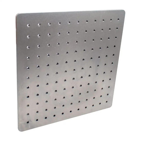 Stainless Steel Optical Experiment Plate With High Magnetic Conductivity And Magnetic Base, Lab Grade Workbench Breadboard Steel Optical Table 300X300X8MM For Lab R And D, showing perforations