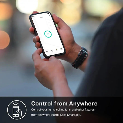Smartphone showing app interface for 2-Gang Smart Wi-Fi Light Switch With Neutral Wire Required, Works With Alexa And Google Home, No Hub Needed