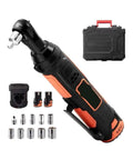 Doggone Tough 3/8 Inch Cordless Electric Ratchet Wrench Kit with accessories, 12V power, and two 2.0AH batteries for quick tasks.