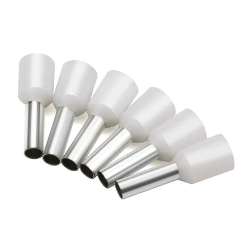 1000 Pcs Insulated Copper Wire Ferrules And Crimp Connectors, 20 AWG 0.75mm2, White Cord End Terminals Tin Plated, Heavy Duty DIY Ready Electrical Wiring Must Have For Automation And Lighting, white insulated ferrules