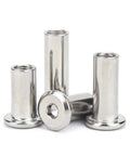 Hex Socket Beefy Barrel Nut Set M5 X 80mm Stainless Steel 304 Rivet Nut Hex Head Cap Nut For Furniture Connector And Hardware Fasteners 2 Pieces