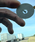 Applying Windshield Repair Kit Resin Patch System 2 Pack No Tools Needed No Injector Required Fix Rock Chips And Small Cracks Fast Easy DIY Alternative Made In USA on windshield.