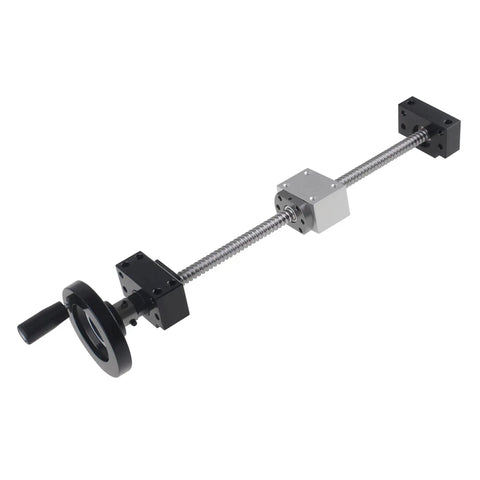 SFU1204 Ball Screw Kit With Nut Hand Wheel Easy Install End Supports BK10 BF10 Coupler And Screw Nut Housing For Milling Machines 250mm Travel Heavy Duty Pro Grade Steel, side view