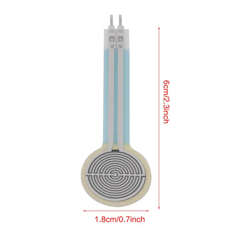 FSR402 Thin Film Pressure Sensor For Arduino And DIY Projects, Force Sensitive Resistor 0g To 10kg Range, Long Tail Flexible Cable, Easy Hookup For Precise Force Measurement In Industrial And Hobby Kits, 6cm long, 1.8cm wide