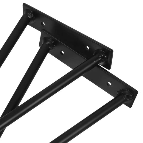 Black Iron Hairpin Table Leg Set, 2 Pack, Heavy Duty Easy Install Metal Furniture Legs close-up