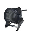 Hassle Free Portable Hose Reel Engineered For Smooth Cranking Motion And Fast Rocker Roll Storage, black metal with 50m hose.