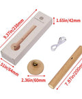 360 Degree Rotatable Beech Wood LED Wall Lamp With Magnetic Mount USB Rechargeable Battery Operated Sconce, packaging and components