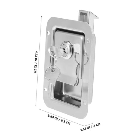 Upgrade Your Rig With Premium Stainless Steel Trailer Latch Panels And Heavy Duty Toolbox Handle Locks Secure Your Gear On Long Road Trips Perfect For Rv Doors Truck Storage And Flush Mount Setup