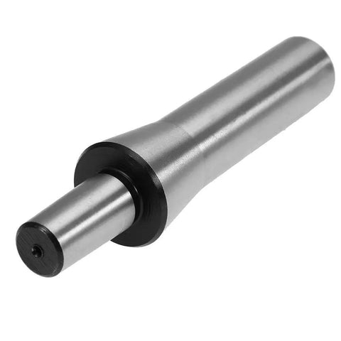 Close-up of Self Tightening Drill Chuck With R8 Shank For CNC Drills And Lathes Spindle, keyless clamp with JT6 mount, steel construction.