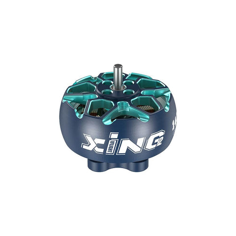 XING2 1404 FPV Brushless Motor 4600KV For 3S4S Toothpick Racing Drones 1.5mm Shaft 3 Inch Prop Compatibility in teal and silver