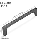 10 Pack Matte Dark Gunmetal Gray Modern Cabinet Pulls With 5 Inch Center To Center 128mm Timeless Drawer Pulls for kitchens.