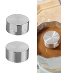 Moka Pot Guard Stainless Steel Spray Cap Anti Splash Shield for Moka Coffee Pot Easy to Clean Silver Hexagonal Design