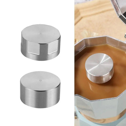 Moka Pot Guard Stainless Steel Spray Cap Anti Splash Shield for Moka Coffee Pot Easy to Clean Silver Hexagonal Design