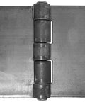 Top Shelf Weld On Steel Butt Hinges 5 Inch Black Metal Gate Fitting 2 Pack Extra Heavy Duty Narrow Width Door Hardware close-up image.
