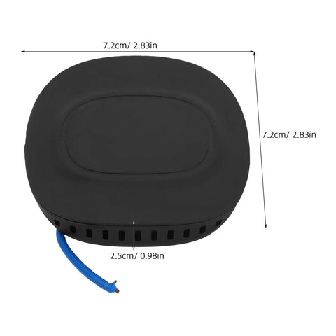 Compact 30 Gram Self Activating Aerosol Fire Extinguisher For Trucks And Cars With Automatic 170 Degree Heat Trigger top view showing dimensions.
