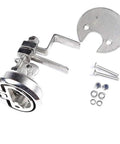 Stainless steel locking flush hatch lift for boats, 2-pack with mounting plate and screws
