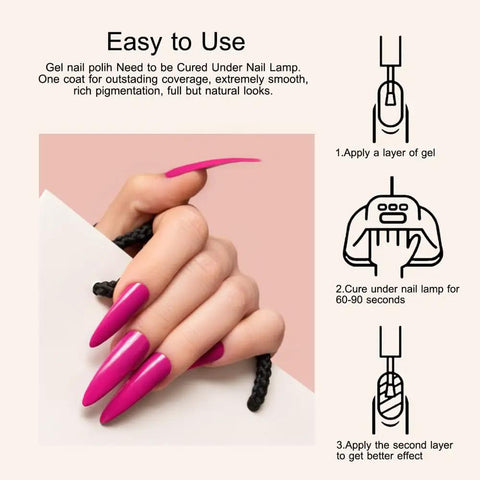 Black And White Gel Nail Polish Kit Hema Free Soak Off LED Gel Lacquers For DIY Home Manicure Long Lasting 30 Plus Days