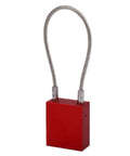 Beefy Red Aluminum Cable Padlock With 85mm Insulated Shackle Lockout Tagout Kit Industrial Grade Safety Padlock Includes 2 Keys