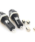 4 Pack 6x30mm Fuse Holders Panel Mount Screw Cap Style Built To Last For 250V AC 10A And 125V AC 15A Fuses
